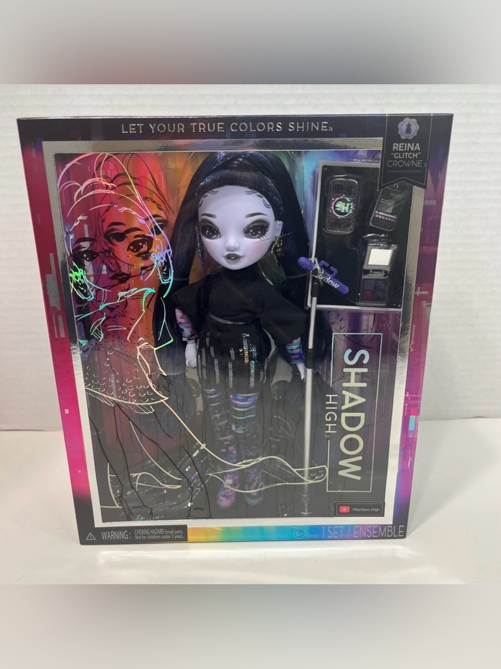 SHADOW HIGH Reina Glitch Crowne Doll NEW sealed rainbow high doll MGA 2022 NWT
